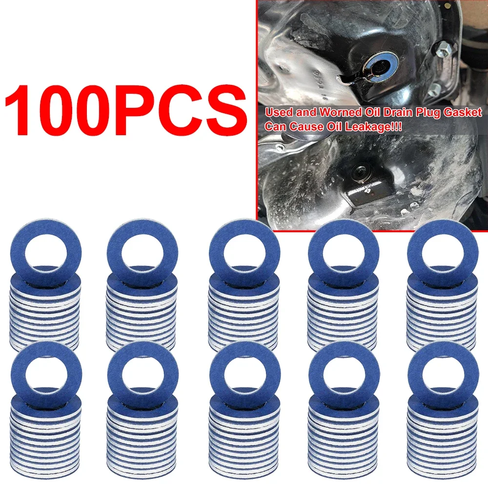 100PCS Thread Oil Drain Sump Plug Gaskets Washer 12mm Hole Seal Ring Car Engine For Toyota Camry Corolla Lexus OE# 90430-12031