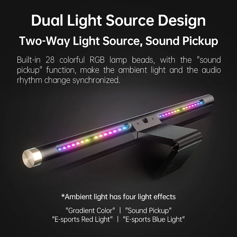 Youpin LYMAX Display Hanging Lamp G1 Musical Rhythm Eyes Protection Desk Lamp PC Computer LED Gaming Monitor Hanging Night Light