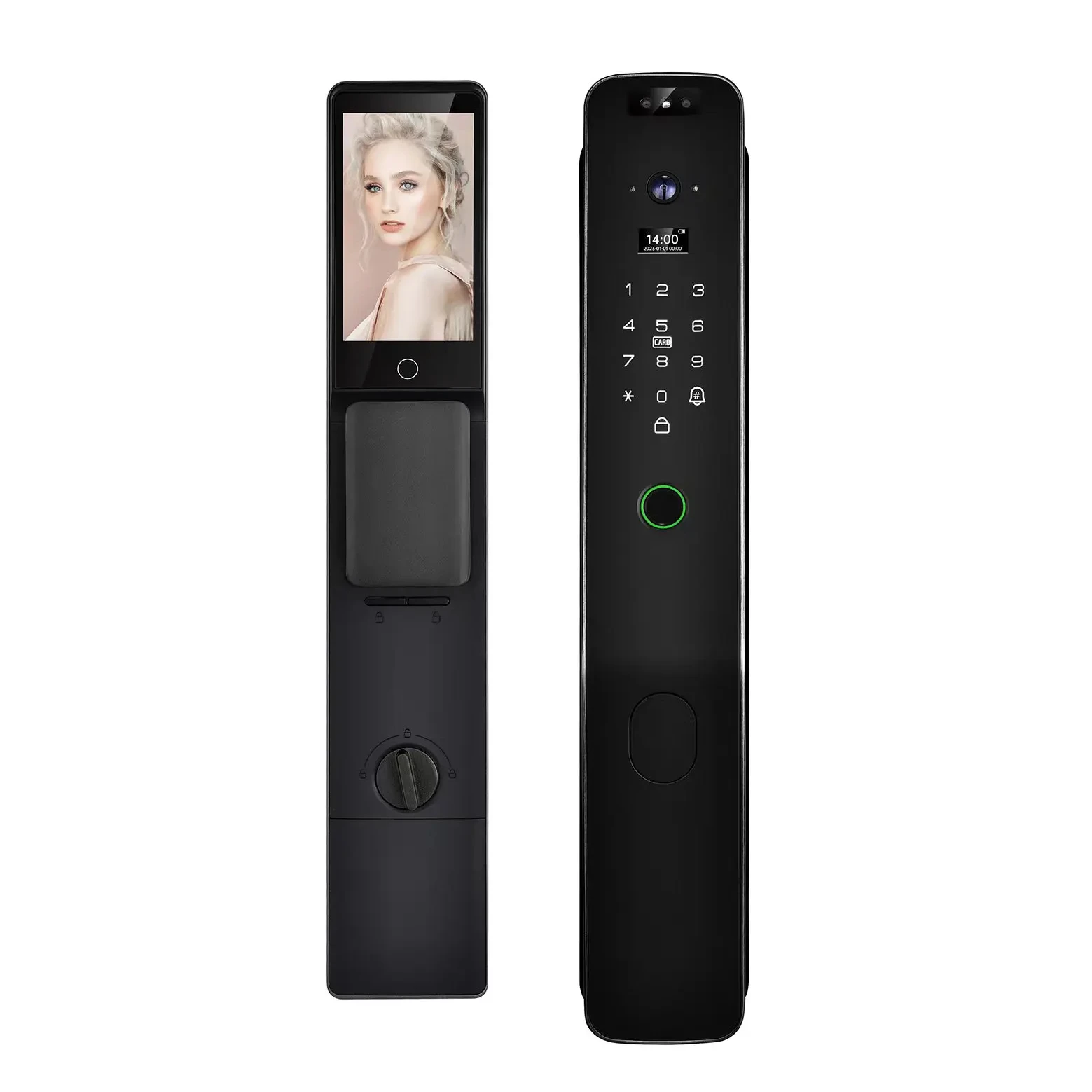 Automatic Smart Lock Face Recognition Bluetooth Enabled Wood Aluminum Steel Doors Stainless Steel Doors Cloud Data Storage