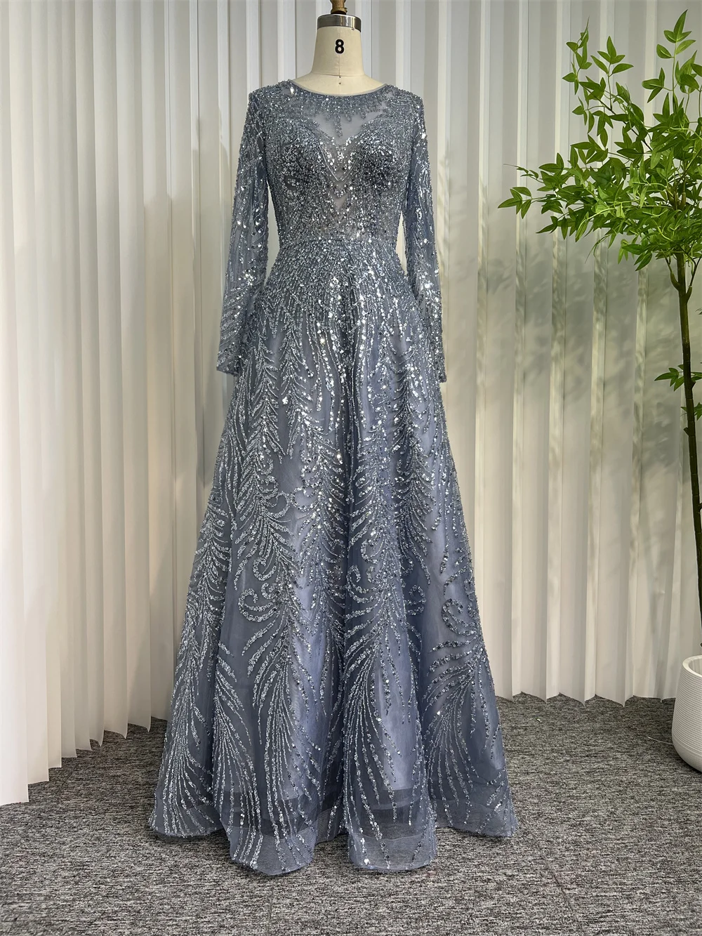 Vestidos de noite frisados de cristal para mulheres, muçulmanos, árabes, designer, luxo, nu, vestidos de noite, festa de casamento, 2024