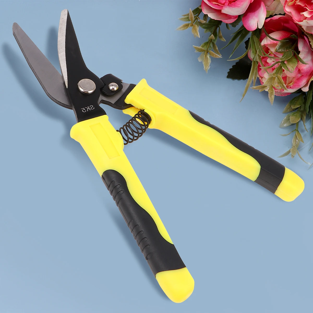 

Iron Sheet Scissor Stainless Steel Curved Metal Shear Tpr Handle Non-Slip For Rubber Tin Iron Fishing Net Engineering Decoration