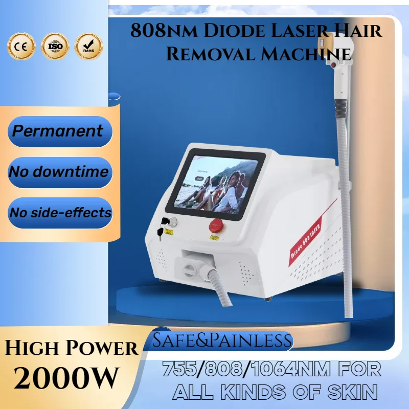 

Big Promotion 808 Diode Laser Hair Removal Commercial Household Appliances 3 Wavelength Painless Smooth Skin Beautiful Health