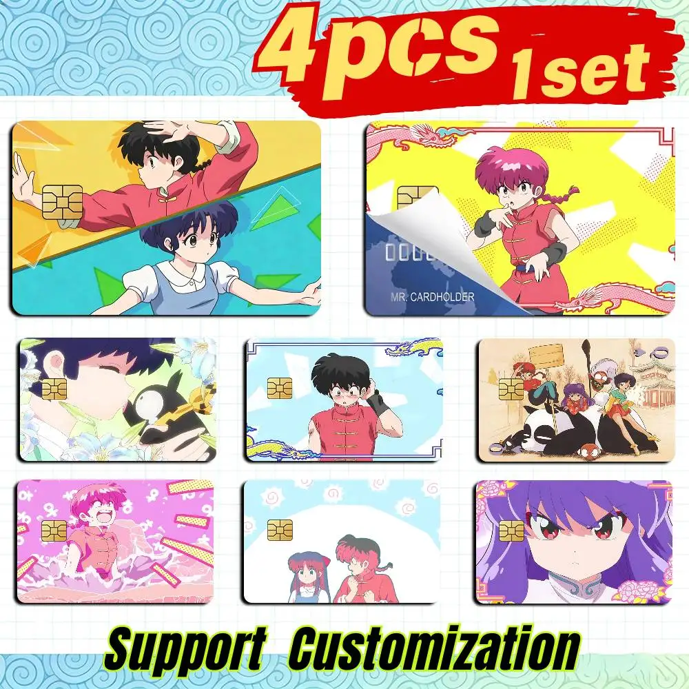 Official Art R-Ranma 2024 Remake S3  Card Stickers for Bank Access Protective Waterproof Film Cover Sticker Gift