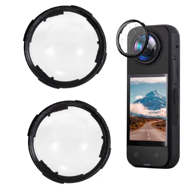 For Insta360 X4 Sticky Lens Guards Dual-Lens Protector Optical Tempered Glass Screw Type Lens Protector Glass/PC Accessories