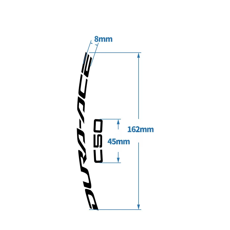 READU Road Bike R9270-DA C50 RIM Sticker Bicycle Wheel Set Stickers Personalized Decoration Waterproof Sunscreen Cycling Decals