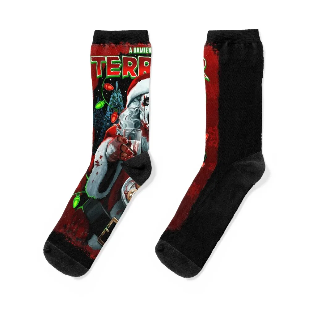 Poster Of Terri.fier 3 Christmas Socks essential sports and leisure funny sock bright garter Socks Female Men's