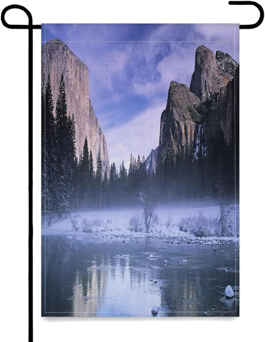 Winter Garden Flag Holidays Garden Flag Gates Of The Valley In Winter At Yosemite National Park Vertical Double Sided Farmhouse