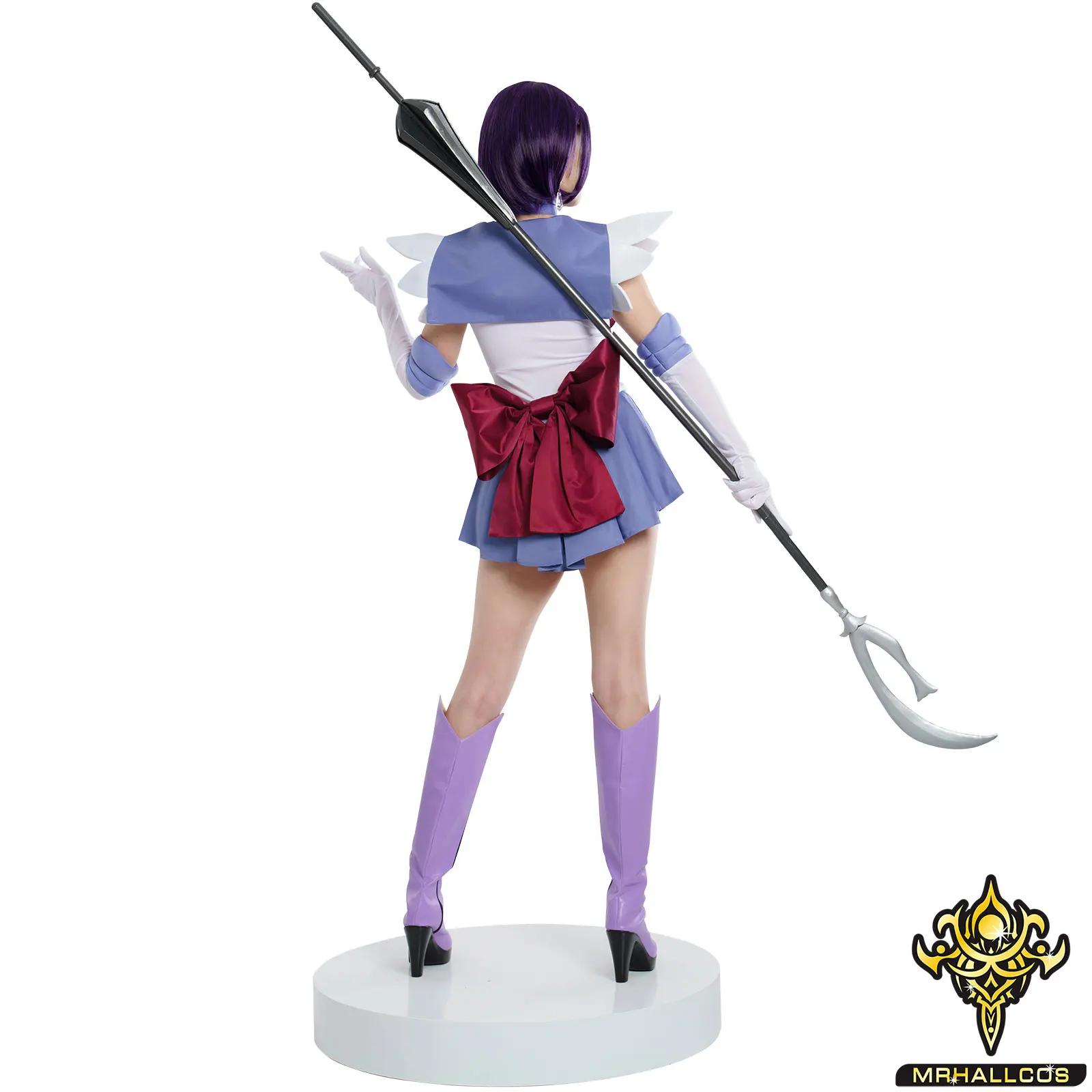 MRHALLCOS Anime Cosplay Sailor Saturn Hotaru Tomoe Moons Crystal Dress Outfits Costume Halloween Party Kid Adult Women PLus Size