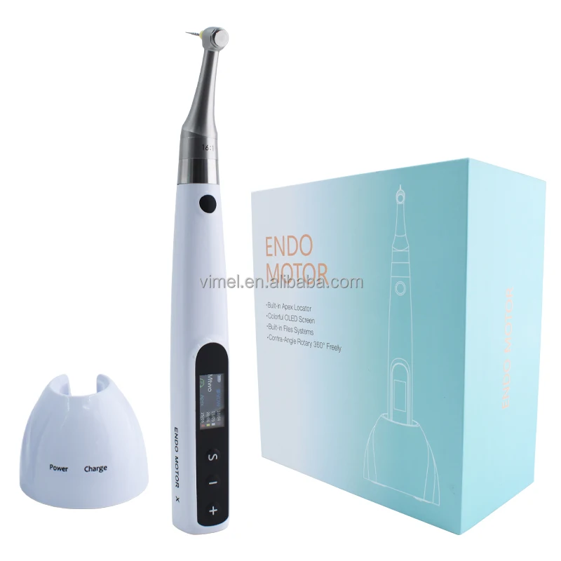 

Dental Endo Motor With Built In Apex Locator 16:1 Contra Angle Colorful OLED Screen