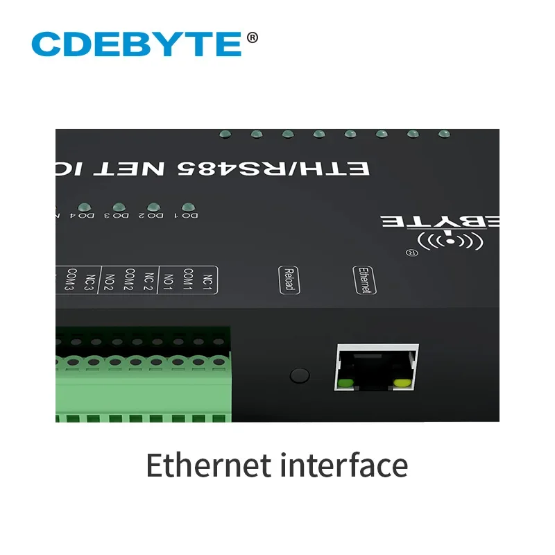 Ethernet RS485 12 Way Network IO Controller Modbus TCP RTU Analog Digital Input Relay Output Master Slaver Socket Connection