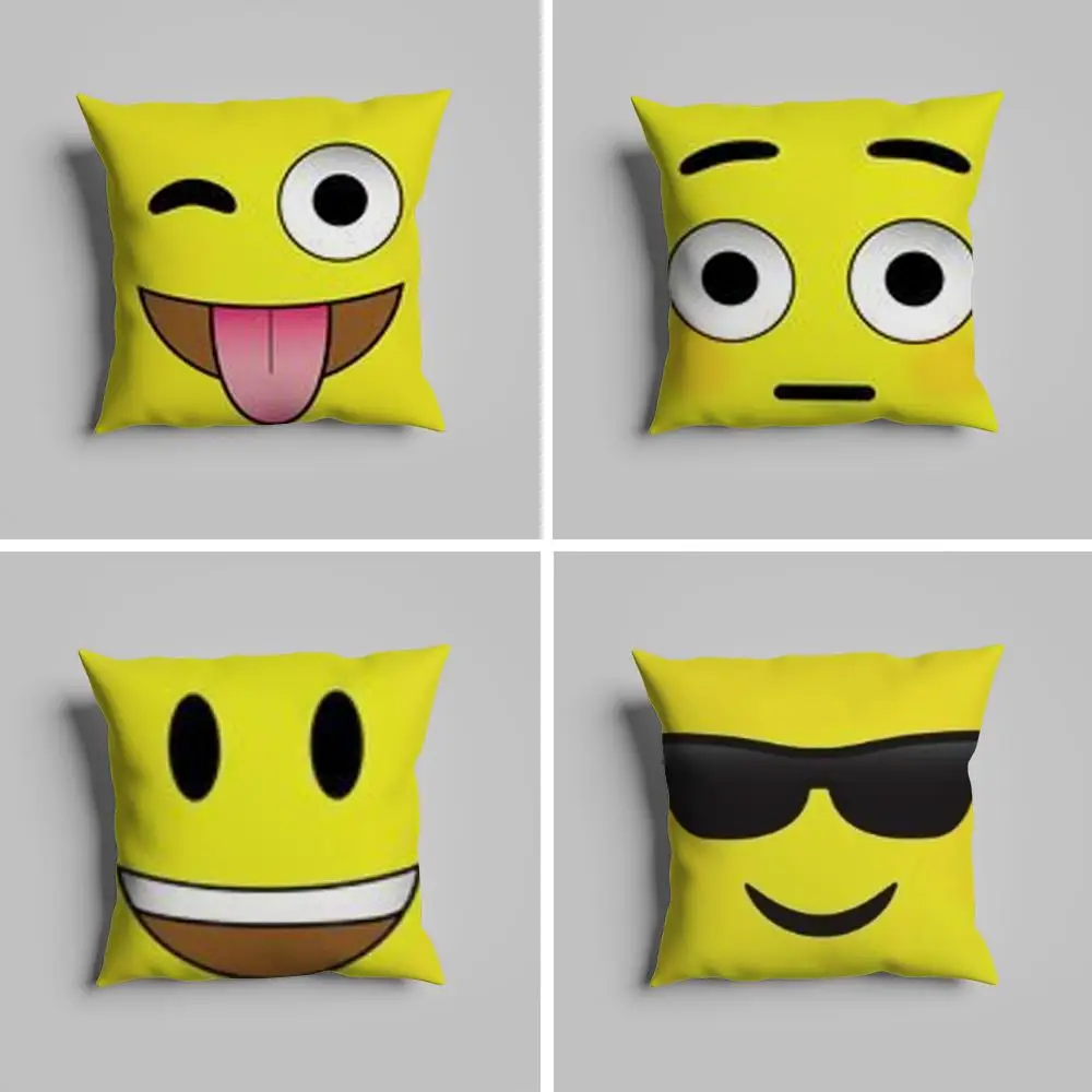 

Pillow Case luxurious home office, sofa decorative Multi sized car seat cushions, pillowcases Emoji Personalized