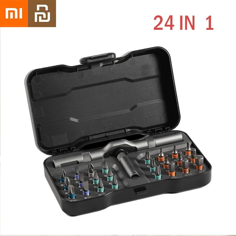 

Youpin Xiaomi ATuMan RS1 Multi-purpose Ratchet Wrench Screwdriver S2 Magnetic Bits Tools Set 24 In 1 DIY Household Repair Tool