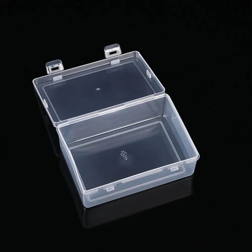 Portable Square Storage Box Transparent Plastic Jewelry Beads Container Durable Fishing Tools Accessories Power Tools Holder