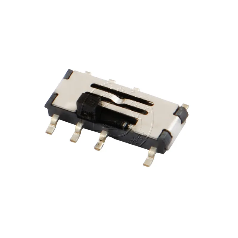 50Pcs/Small Toggle Switch 8-pin 3-speed Vertical Patch Toggle with Slot Micro Movement Mini Sliding Switch MST-23C02 2P3T