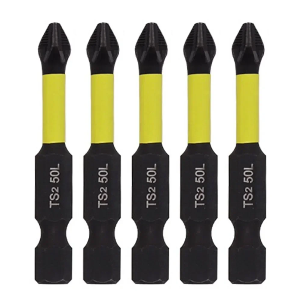 Convenient 5pcs Magnetic Non Slip Screwdriver Bits PH2 Cross Hex Shank 6 35mm Suitable for DIY and Professional Use