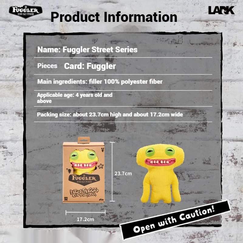 Fuggler Funny Ugly Monster New Fuggs on the Block Lord Long Ears Hedge Grog Ugly Plush Soft Toys Ugly Stuffed Animal Plush Toys