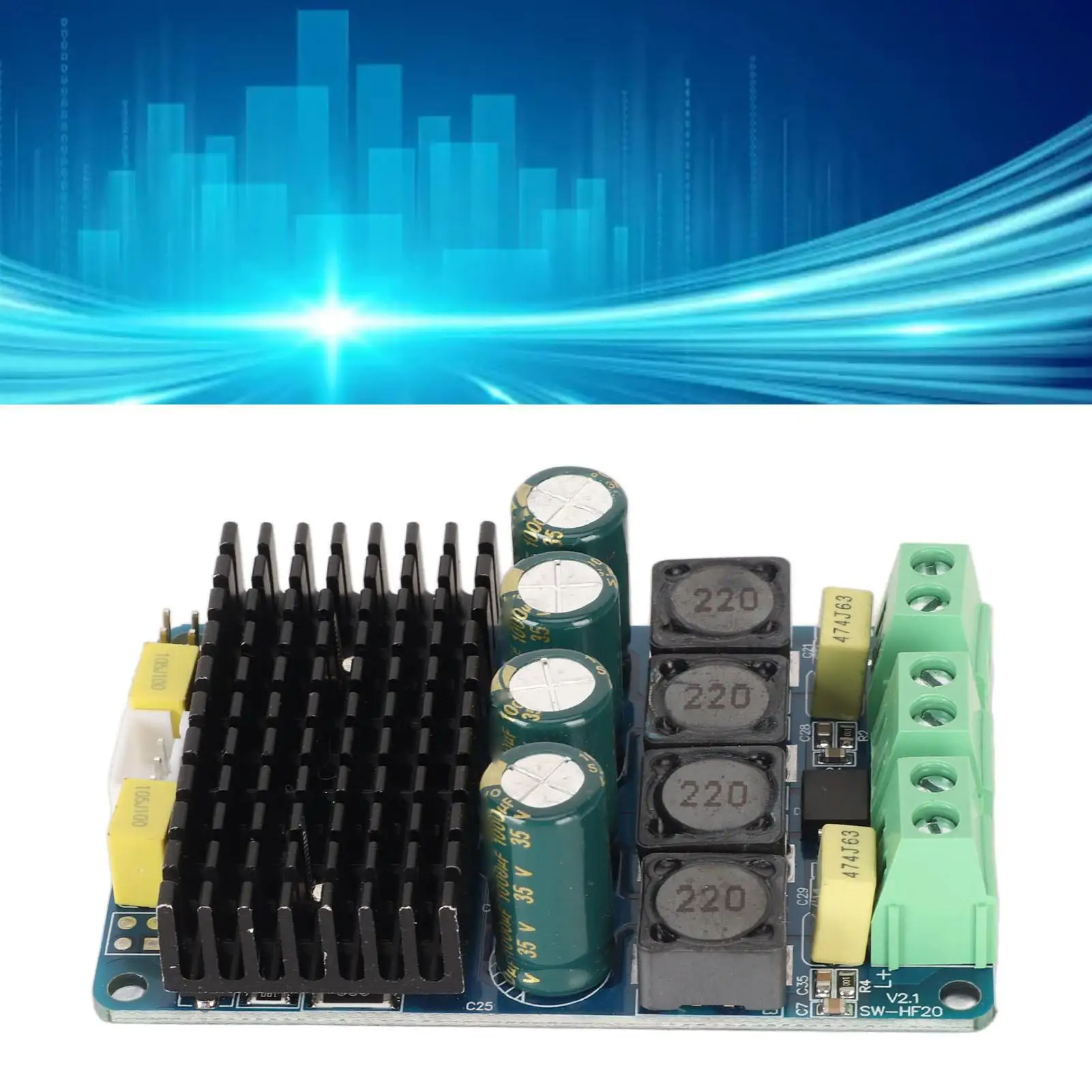 High-Quality TDA7498 Dual Channel Power Amplifier Board for 100W for speakers | Compact & Efficient Stereo Solution