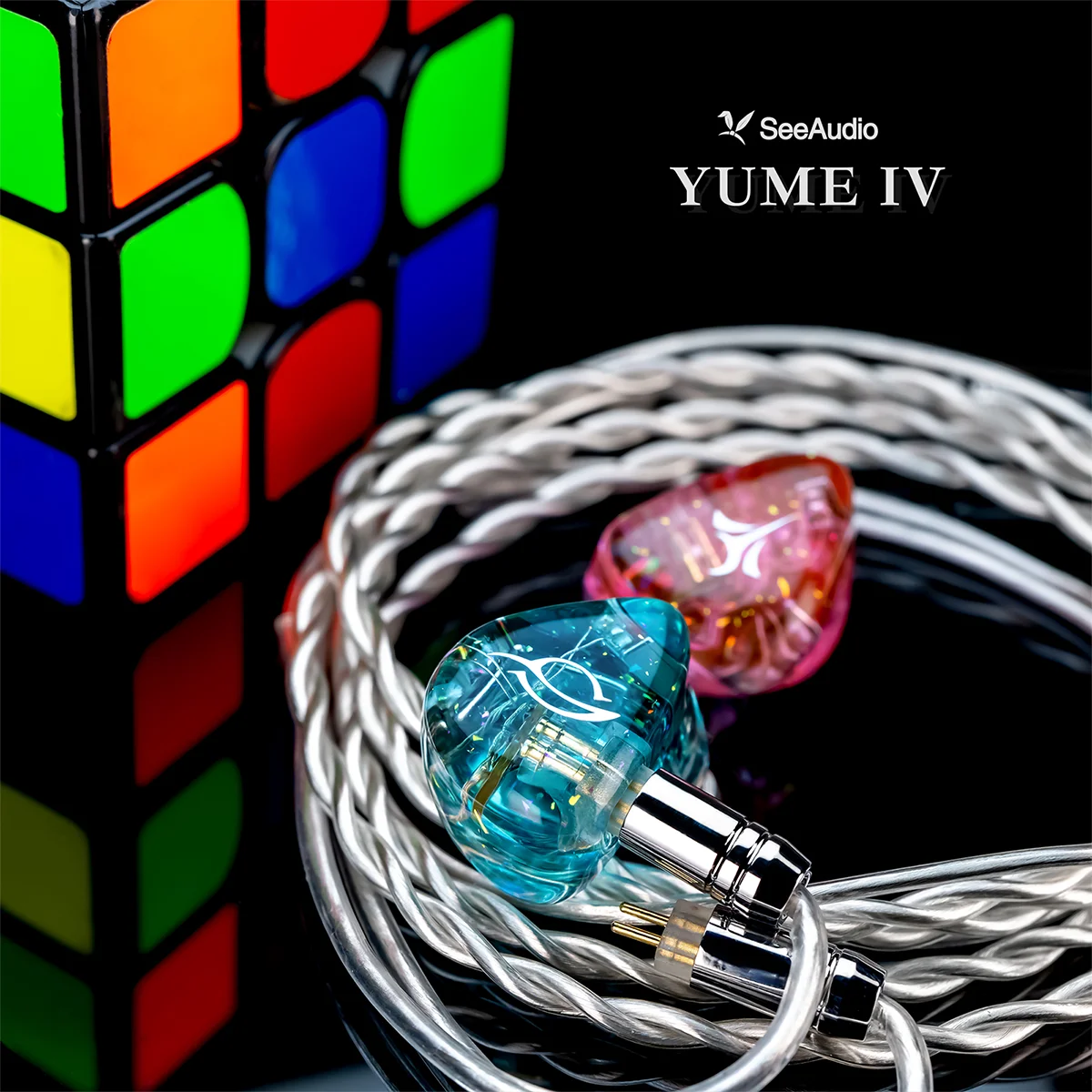 SeeAudio YUME IV In-Ear Earphone 2BA Driver Balanced Armature Wired 0.78mm 2Pin Detachable Cable DJ Studio Music Sport Earbud