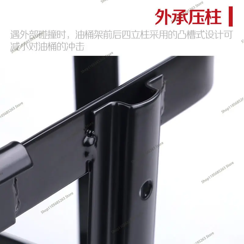 Can Rack Is Suitable For 10 Liter And 20 Liter Cans  Metal Durable Accessories Can Directly Replace The Fixed Bracket Of Car Oil