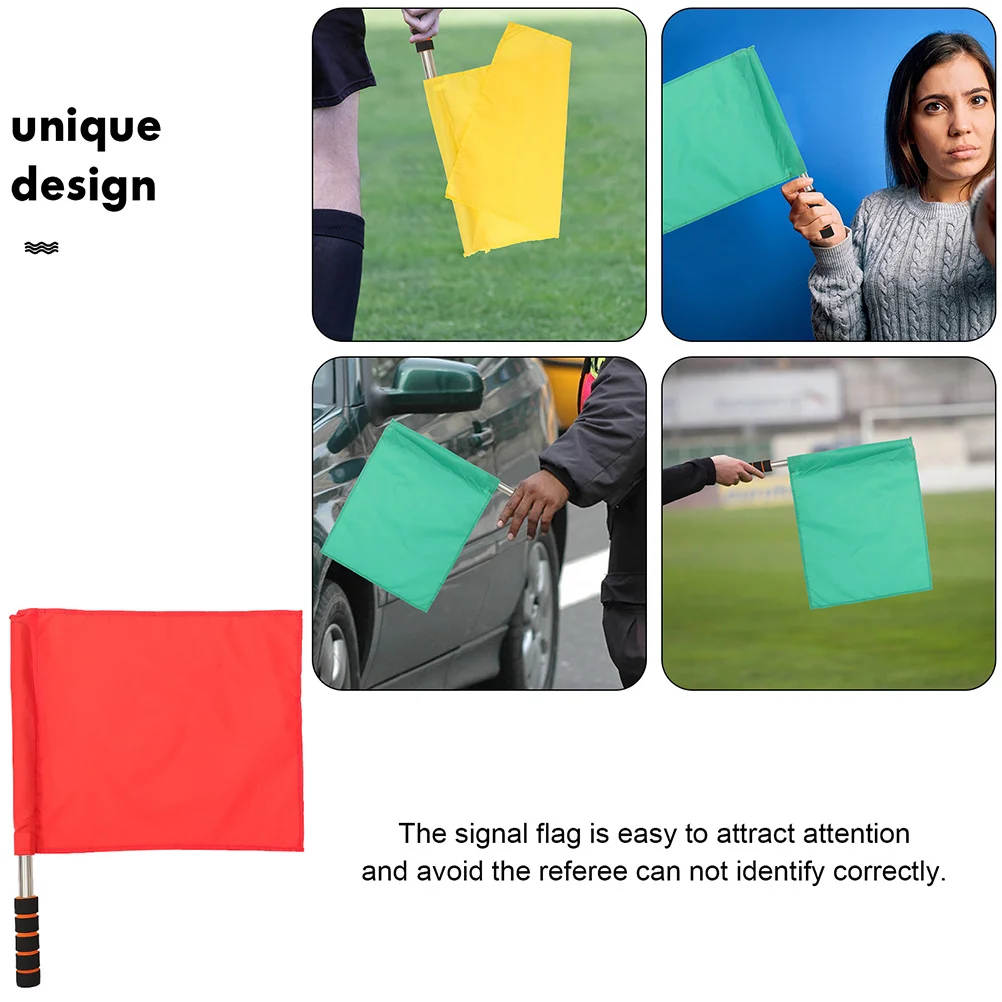 

8pcs Signal Flags Bright Warning Handheld Traffic Safety Racing Sports Equipment For Referee Conducting Horse Training Match