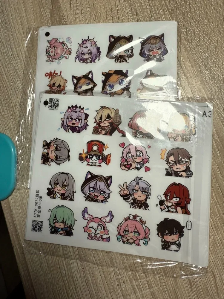 100 Uds Honkai:Star Rail Chrysos herederos pegatina adhesiva de PVC papelería estética DIY decoración Scrapbooking útiles escolares para niños