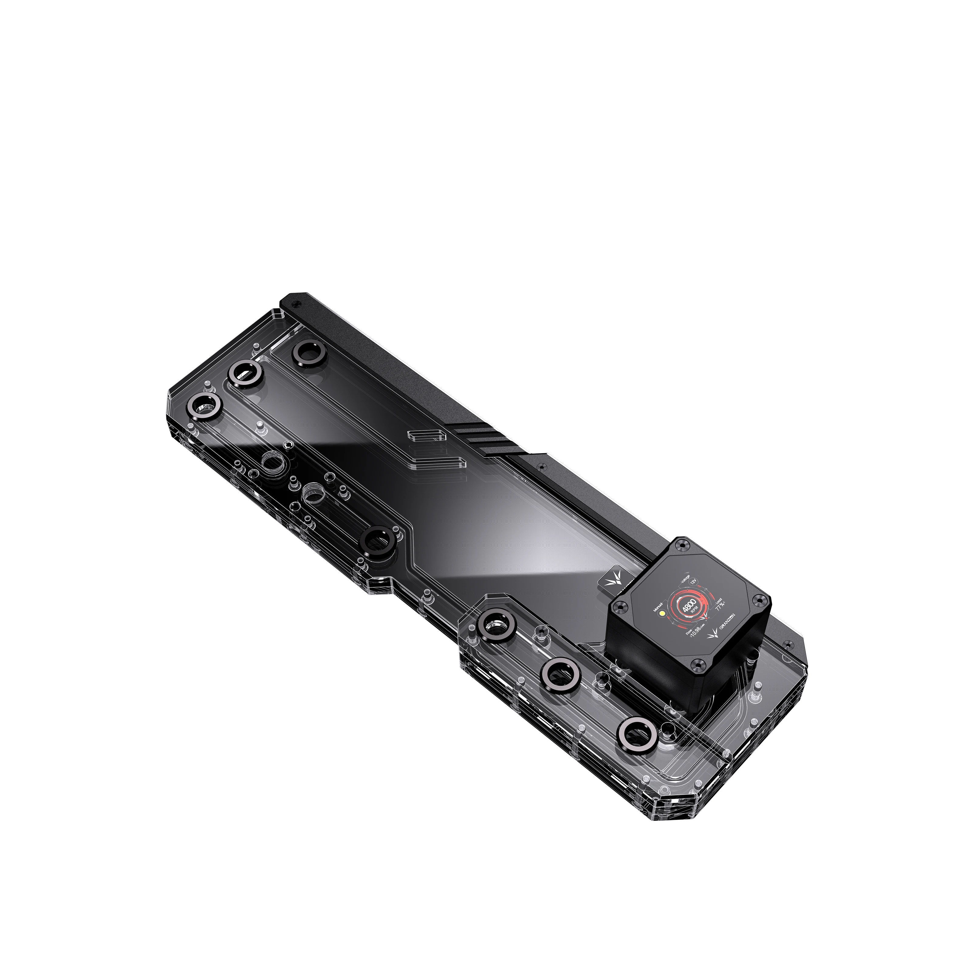 Imagem -06 - Granzon Acrílico Distro Placa Board Reservoir para Asus Rog Hyperion Gr701 Caixa do Computador pc Cooling Combo Bomba Ddc Gc-as-gr701