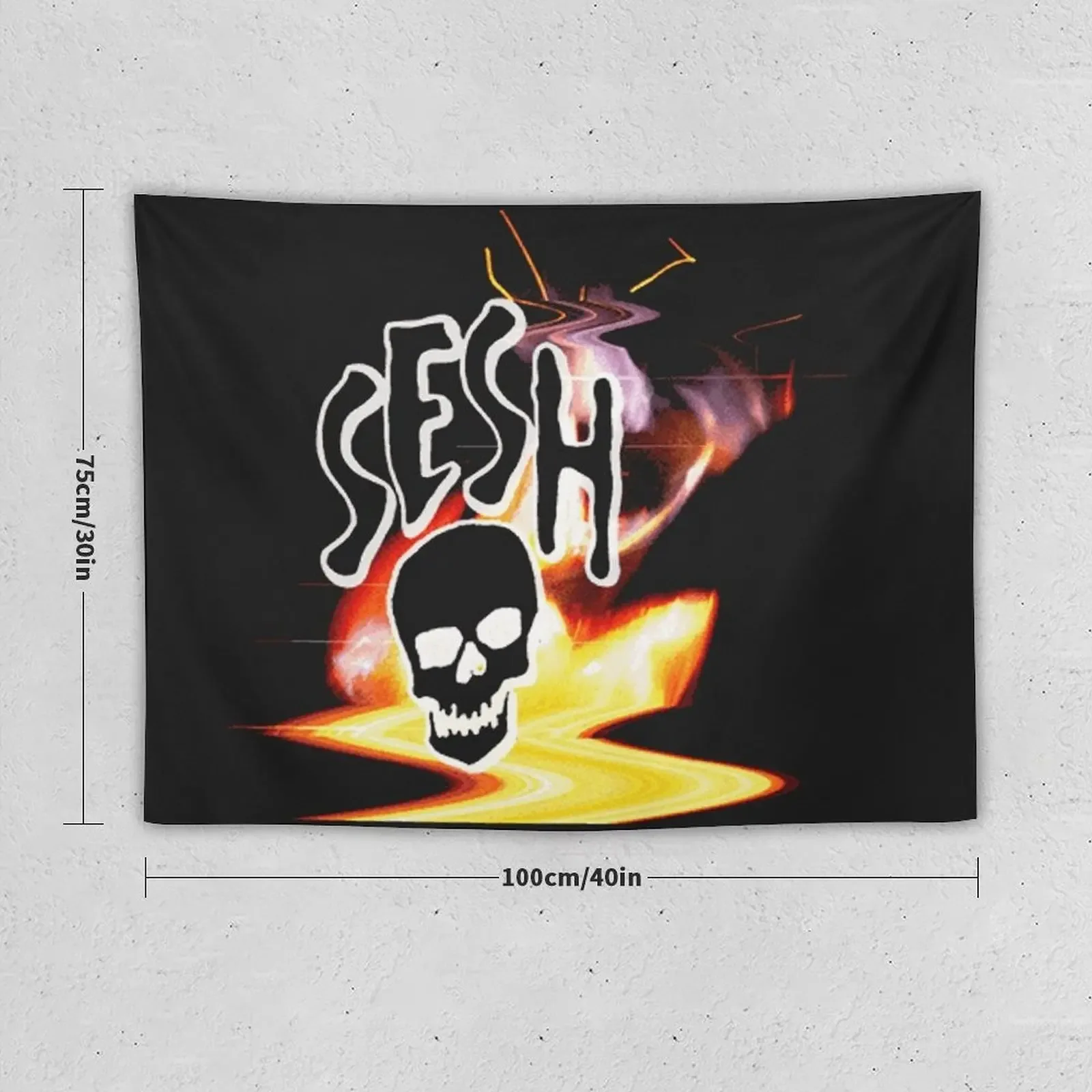 SESH FIRE GLITCH Tapestry Room Decorations Aesthetic Decoration Pictures Room Wall Tapestry