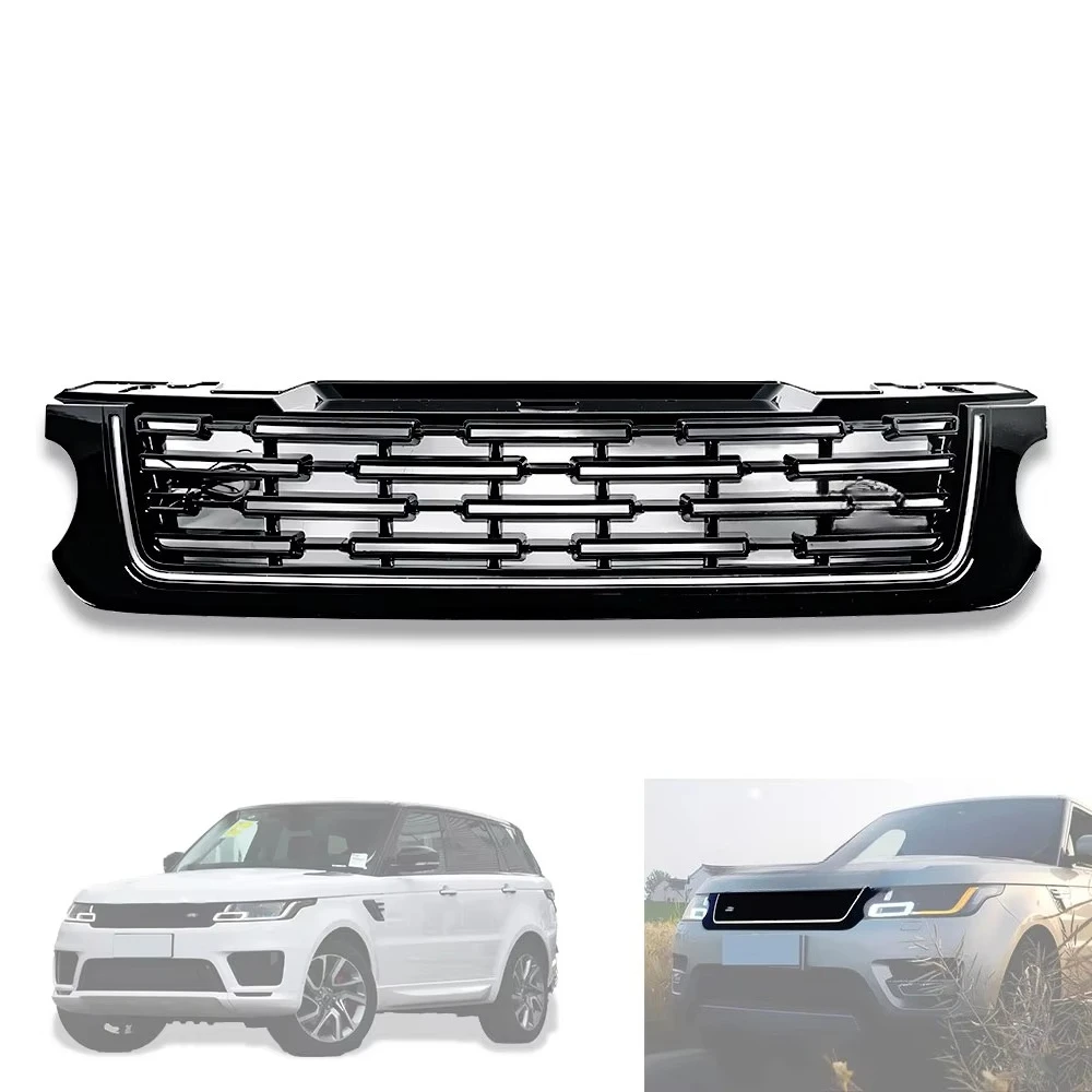

Car Body Parts Upgrade Front Grill Facelift Bumper Grille With Light For Land Rover Range Rover Sports 2014-2017 Up To 2018