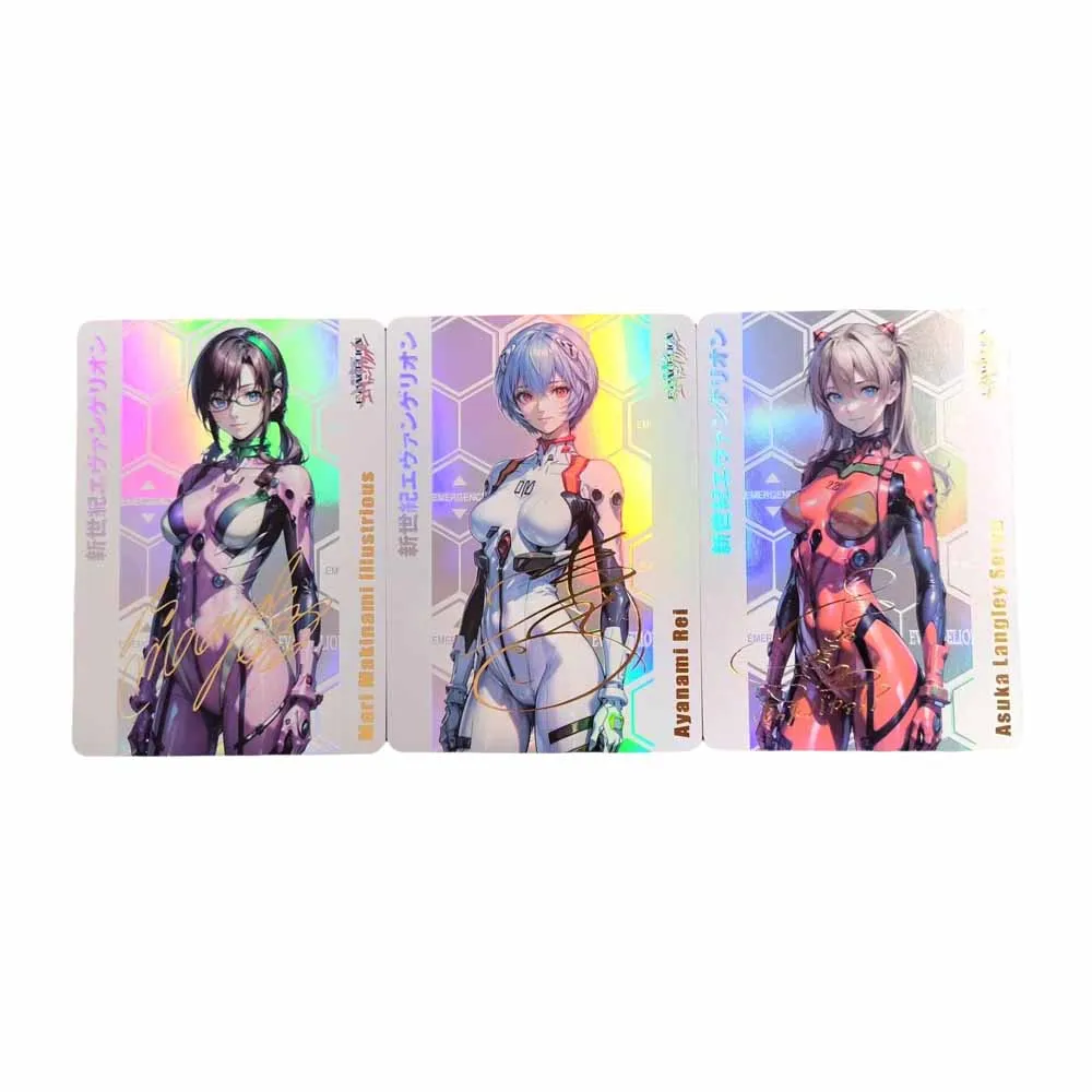 

DIY NEON GENESIS EVANGELION EVA Ayanami Rei Original Series Set Color Flash Anime Peripheral Game Collection Card Holiday Gift