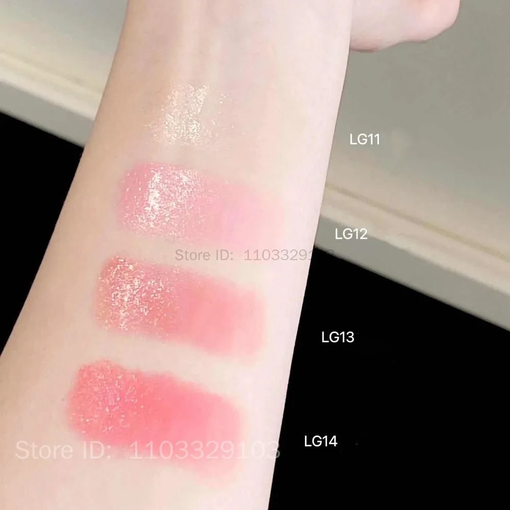 LEEMEMBER Fard idratante Balsamo multiuso Fard Monocromatico Shimmer Orsetto Cosmetici carini Fard viso acquoso duraturo Trucco