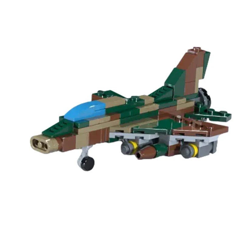 F-100 Super Fighter Jet Model MOC Building Bricks War Equipment Modular Technology Gifts Holiday Assemble Children Toys Suit