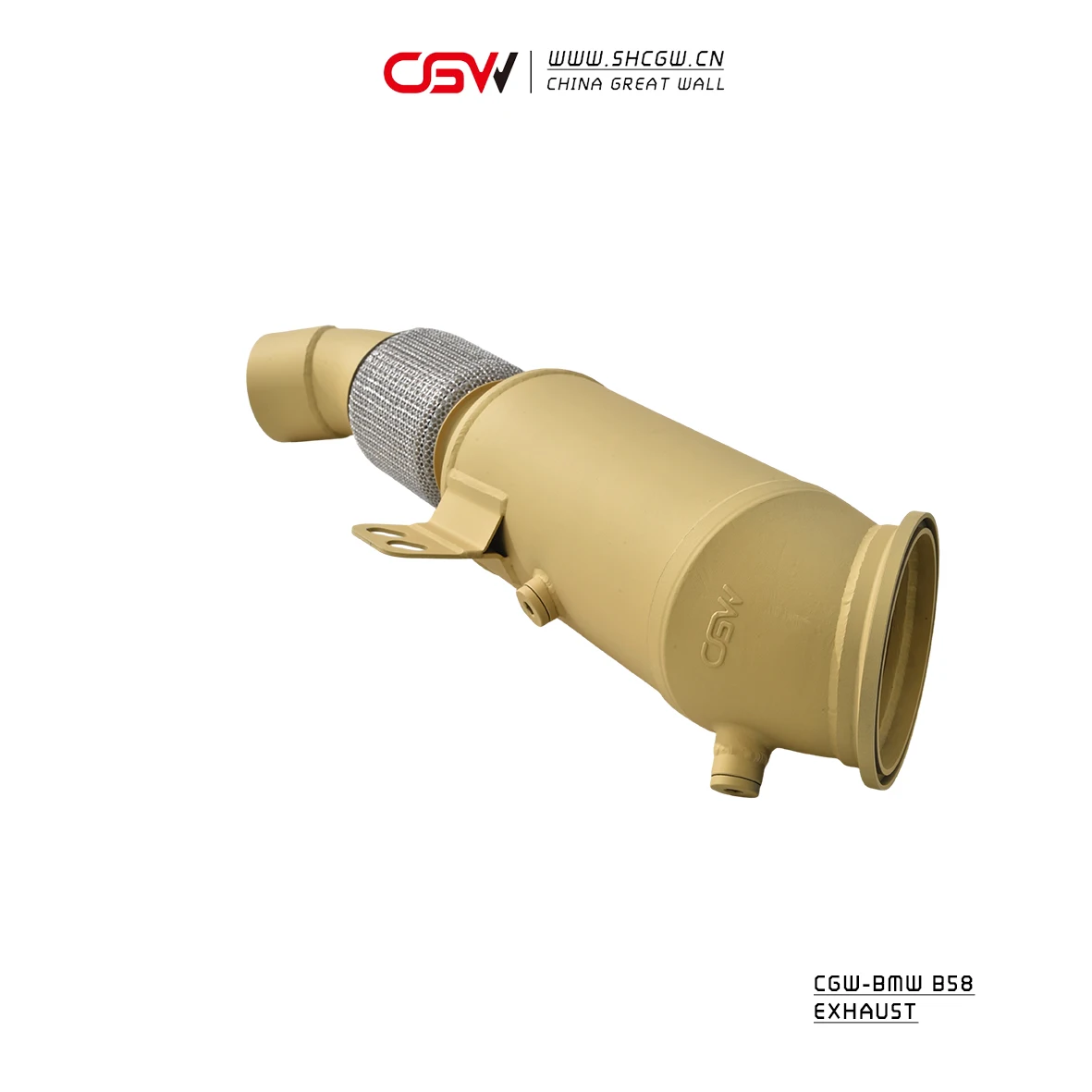 CGW Best Price Performance Sound Heat Insulating Exhaust downpipe With Ceramic Coating Bearing High Temperature for B58 engine