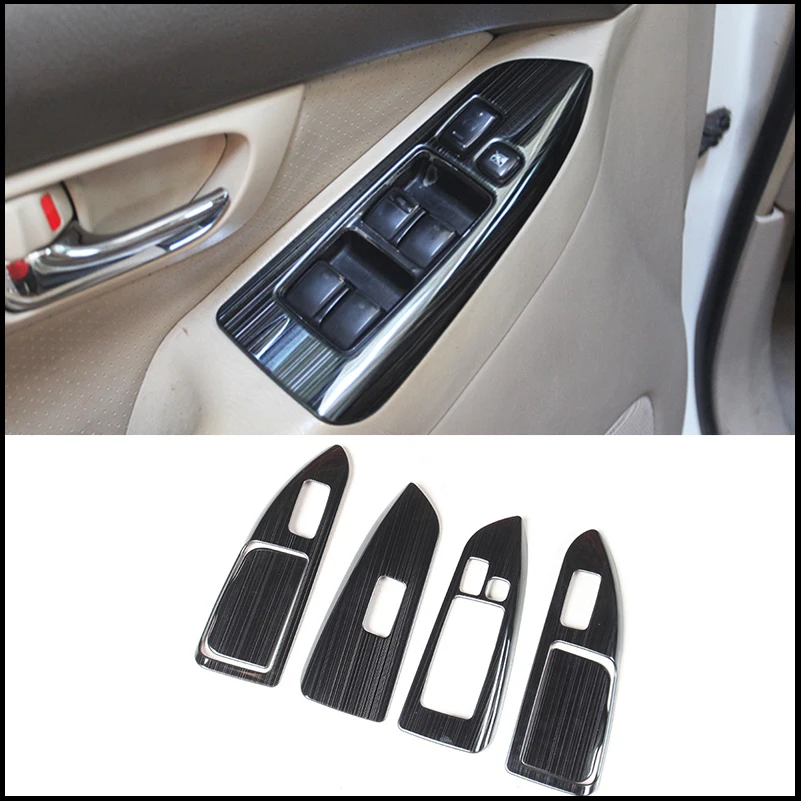 

Car Styling For Toyota Land Cruiser Prado LC120 FJ120 2003~2009 Window Lift Switch Button Control Panel Cover Trim Accessories