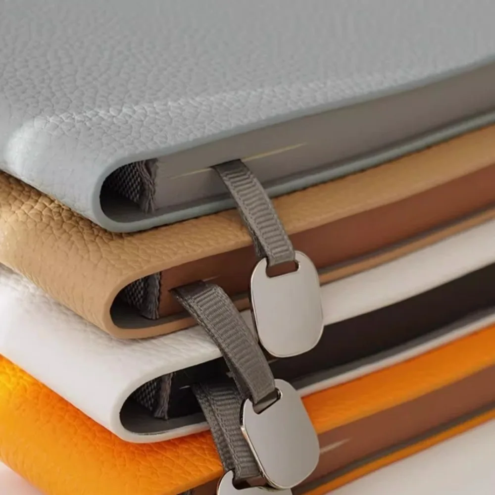 Simple Thick Leather Notebook A5 Litchi Leather Business Notepad Horizontal Line Exquisite Student Diary School