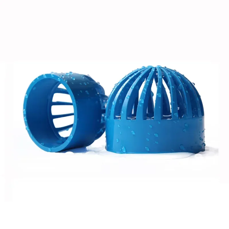 White/Blue/Grey PVC Round Air Duct Vent Cover Breathable Cap Net Fish Tank Gutter Guard Mesh Water Hose Filter Pipe Connector
