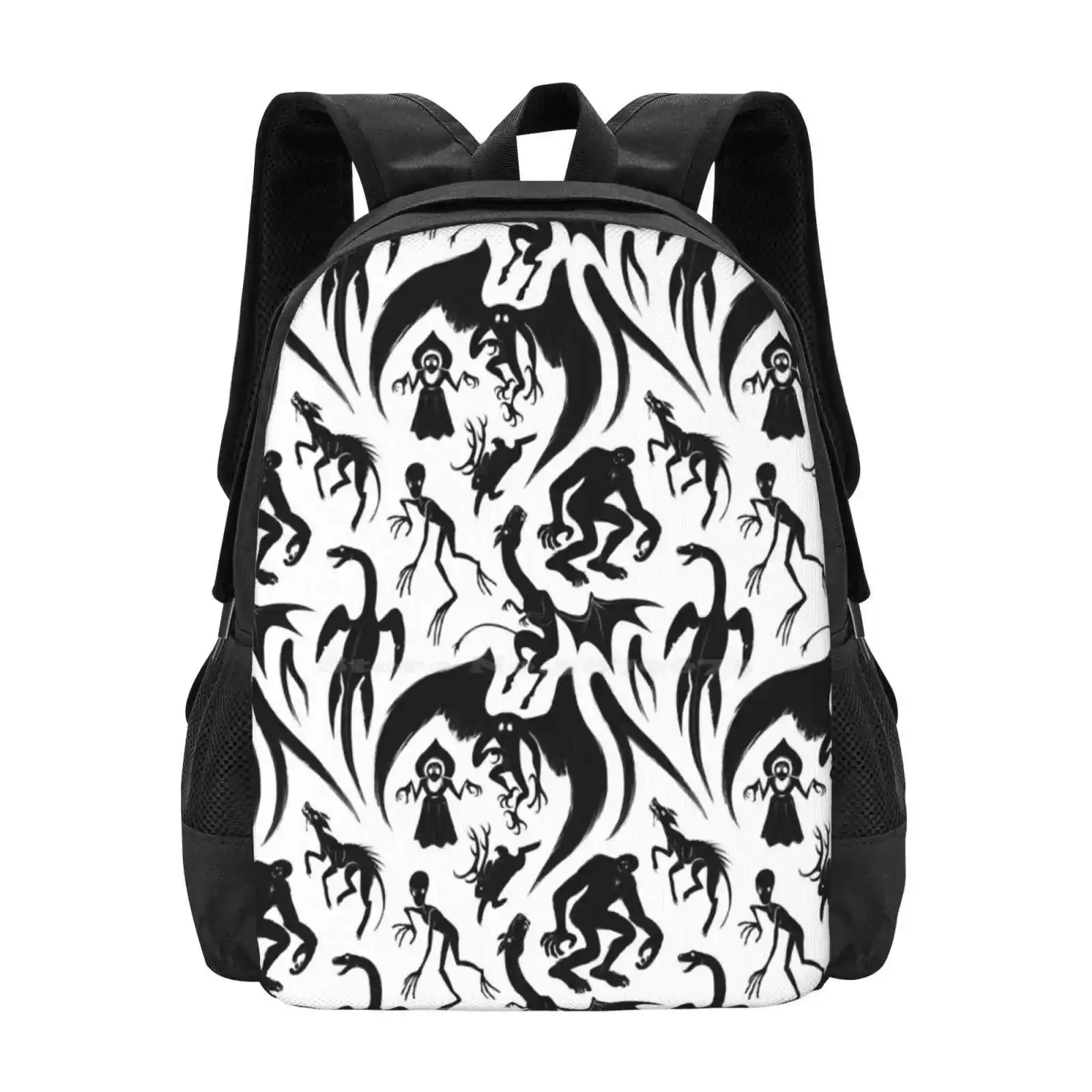 

Cryptids Backpacks For School Teenagers Girls Travel Bags Cryptids Cryptozoology Monsters Creepy Scary Bigfoot Sasquatch Dover
