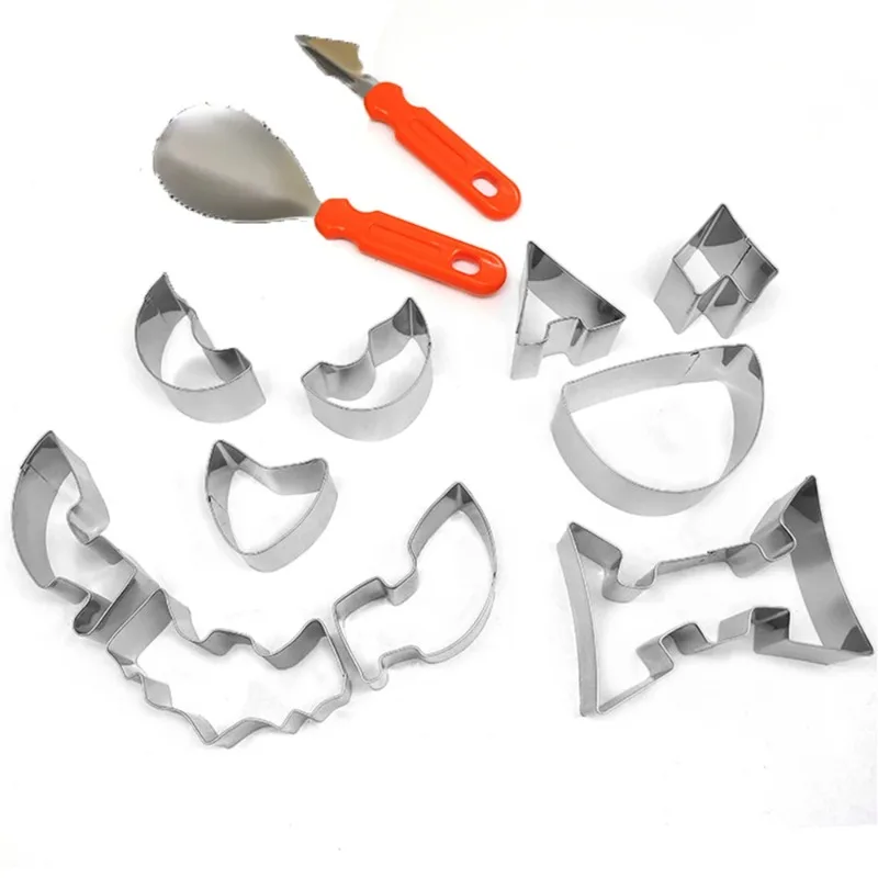 

Нож для резьбы по форме из нержавеющей стали 10/12, форма для печенья с тыквой, набор для резьбы по тыкве на Хэллоуин и набор инструментов для торта «сделай сам» тыквы