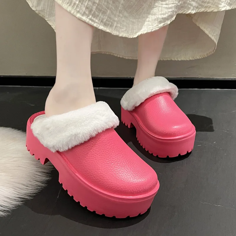 Plush Lining for Winter Women Slippers Waterproof Fur Lining Cotton Cover Velvet Insole Fluff Cover Warm Cotton Shoes