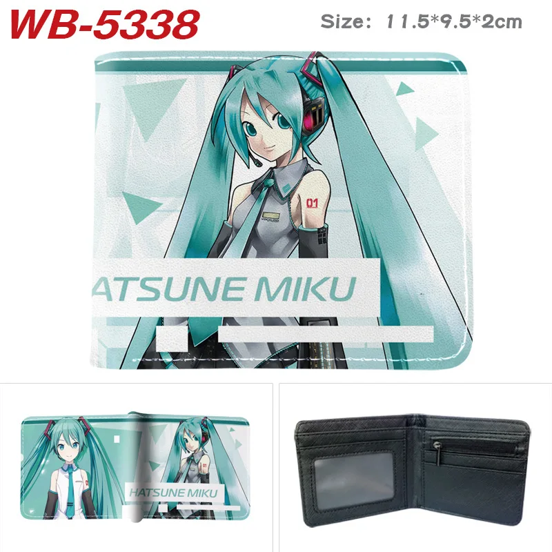 

Новые кошельки Hatsune Miku в стиле аниме, короткий кошелек из искусственной кожи, милый держатель для карт, мультяшный кошелек для монет, карман для монет, подарки на день рождения