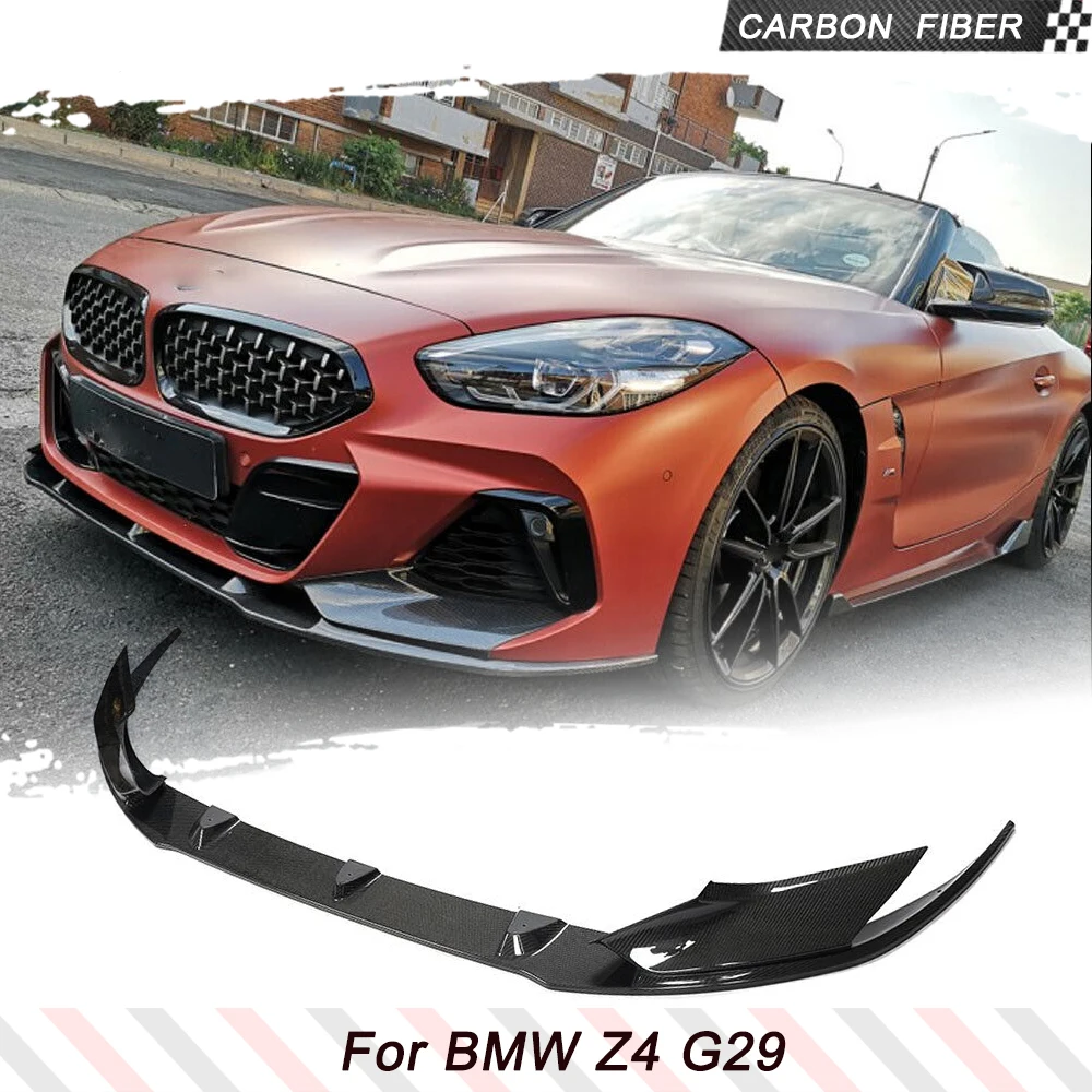 Carbon Fiber Front Bumper Lip Spoiler Guard Splitters for BMW Z4 G29 M Sport 2019 2020 Car Front Bumper Lip Splitters Apron