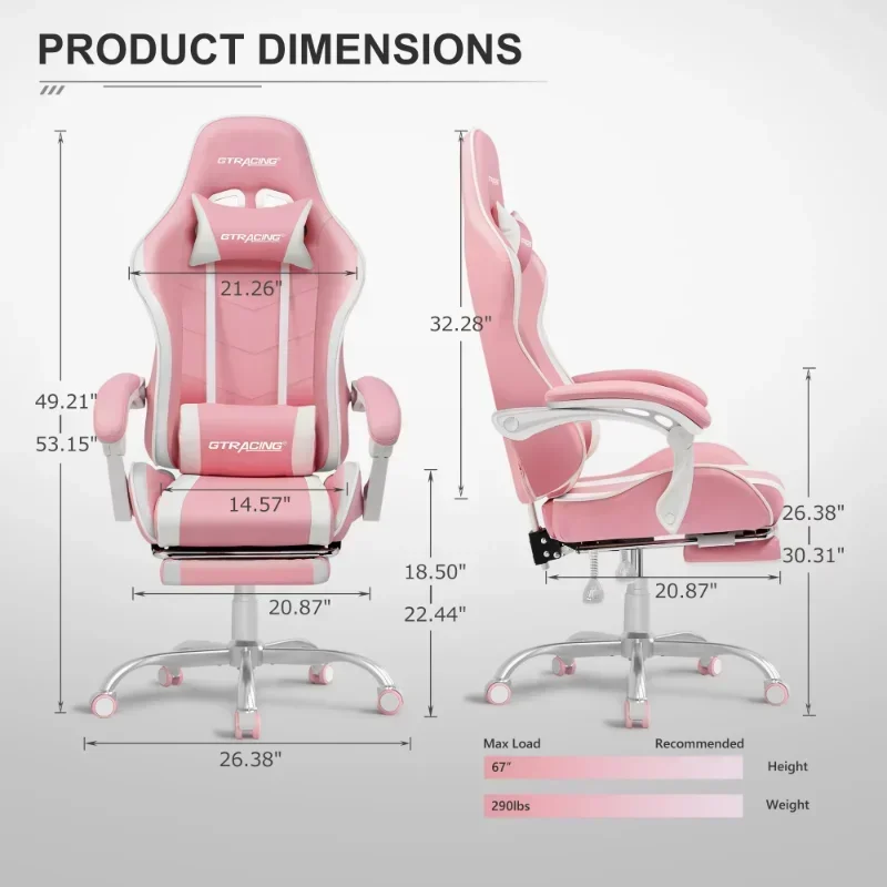Premium  Leather Adjustable Ergonomics Gaming Chair