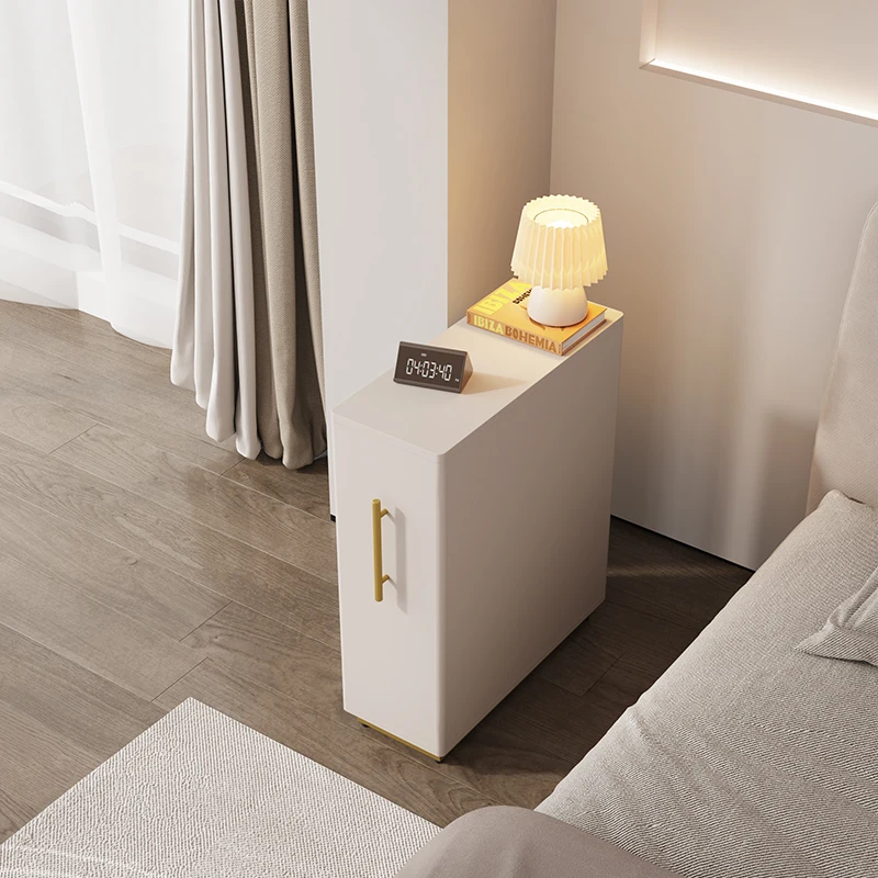 YY Bedroom Small Bedside Table Narrow 20cm Small Size Minimalist Ultra Narrow Small