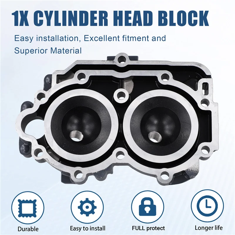 

R4-6B4-11111-00-1S Cylinder Head Block For 15HP 9.9HP 15D 2 Stroke Outboard Engine Boat Motor