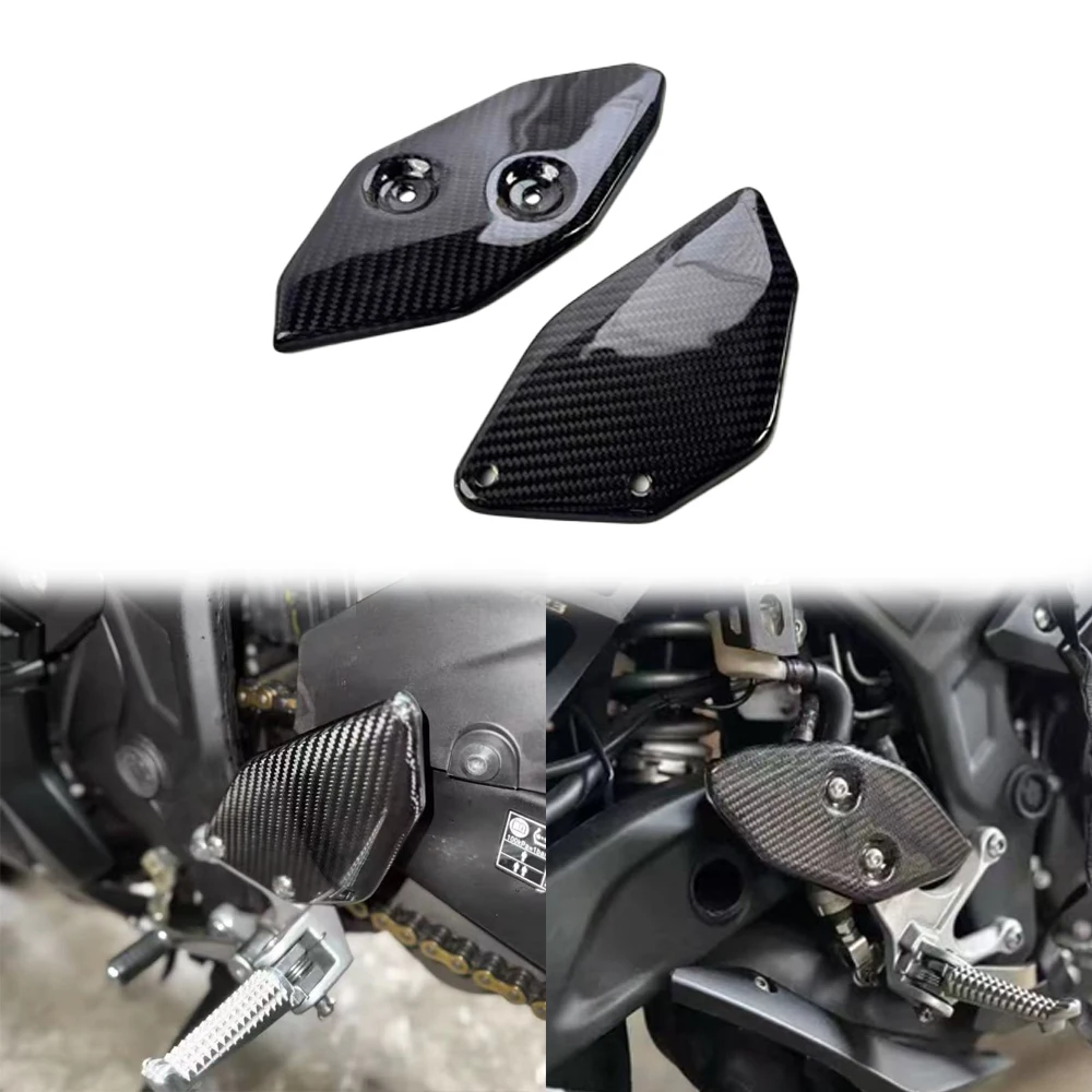 para-yamaha-r3-r25-2015-2025-protector-de-pedal-de-fibra-de-carbono-protector-de-pie-trasero-accesorios-de-motocicleta