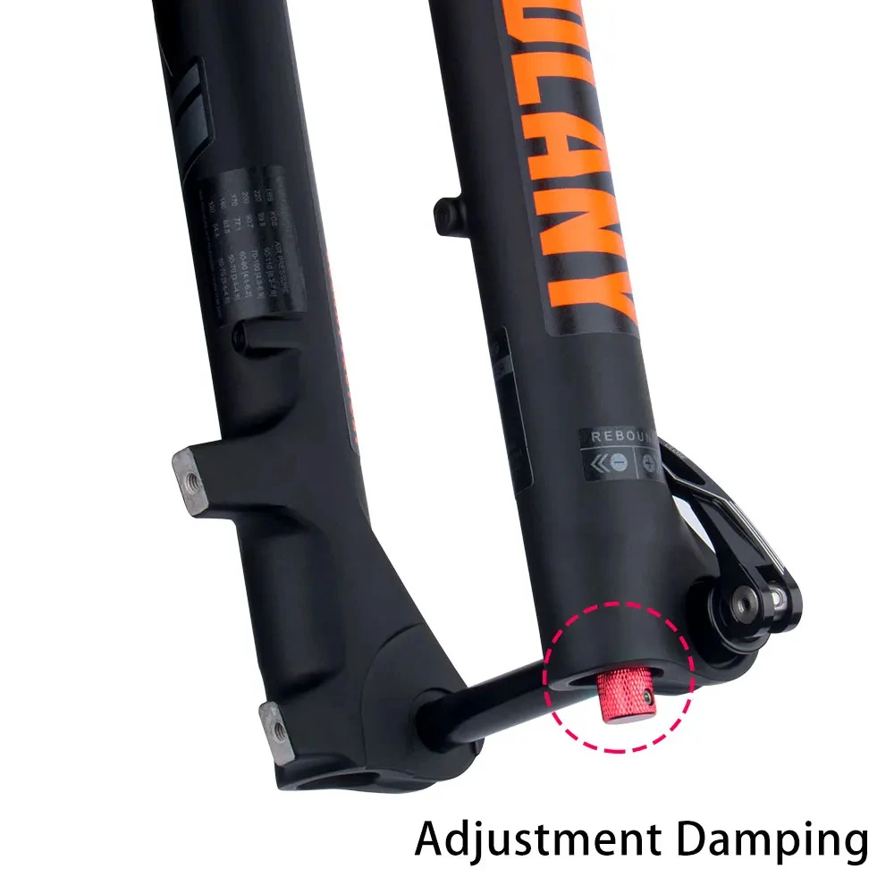 Bolany Mountain Bike Fork 160/175mm Stroke Alloy Conical Tube Fork 27.5/29 Damping Barrel Axle Shock Absorber Thru Axle 115*110