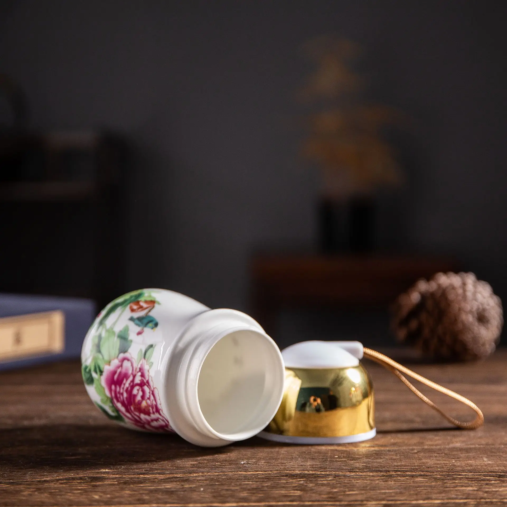 جينغدتشن السيراميك كوب الترمس المنزلية الأزرق والأبيض طبقة واحدة الخصر كوب السيارة هدية الأعمال كوب، القدح #3