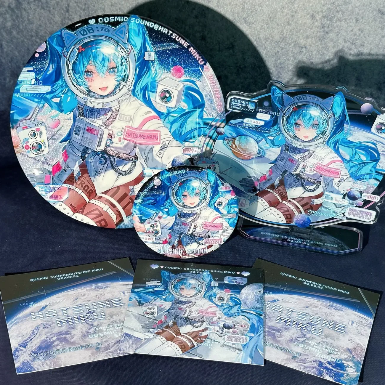 Hatsune Miku Badge Acrylic Stand Figure Hatsune Miku Project Diva Anime Peripheral Cute Originality Cosmic Astrologer Ornaments