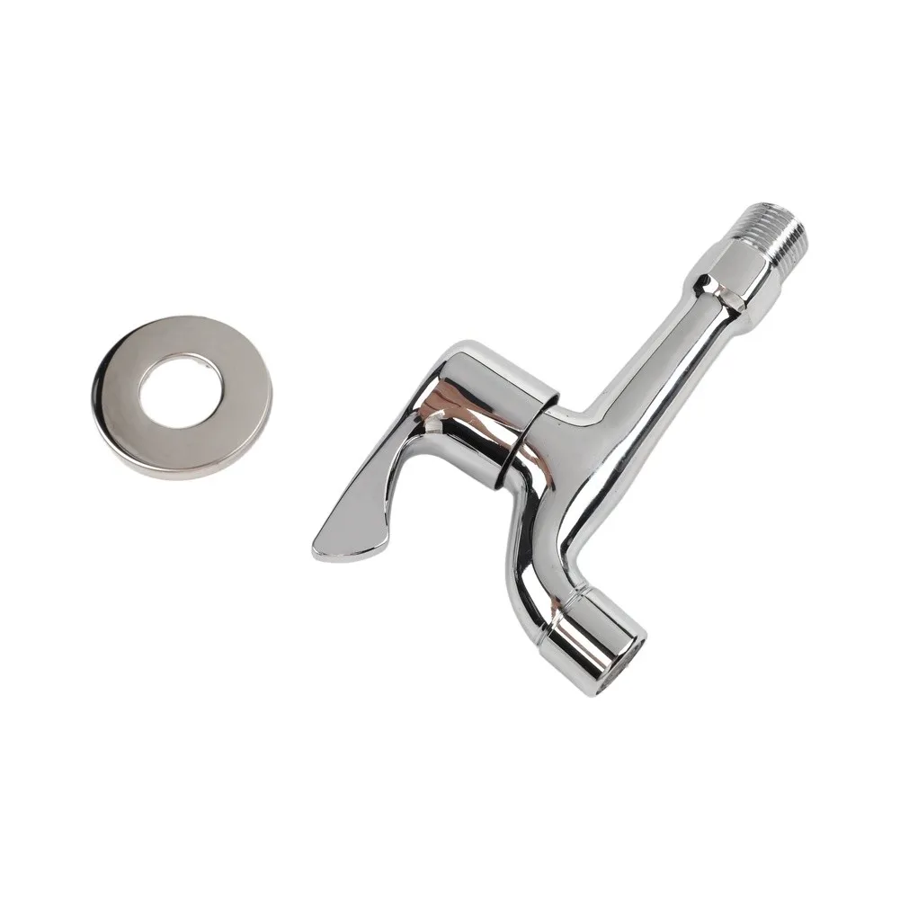 Wall Mounted Single Handle Faucet Made of Brass with 14cm Extended Spout for Washing Machine and Utility Sink Compatibility