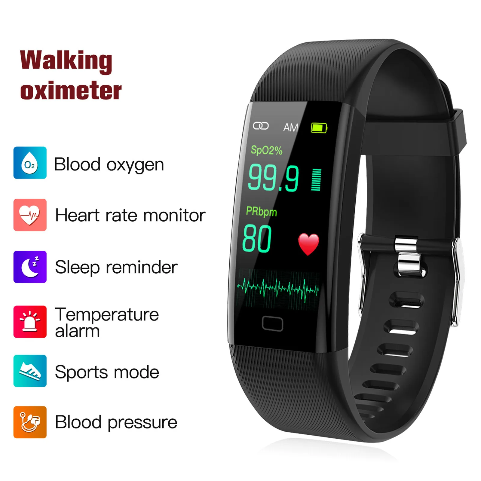 for Samsung Galaxy S22 Ultra Z Fold4 Flip4 W23 Flip Sport Smart Watch Wristband Oximeter Temperature Heart Rate Monitor Bracelet