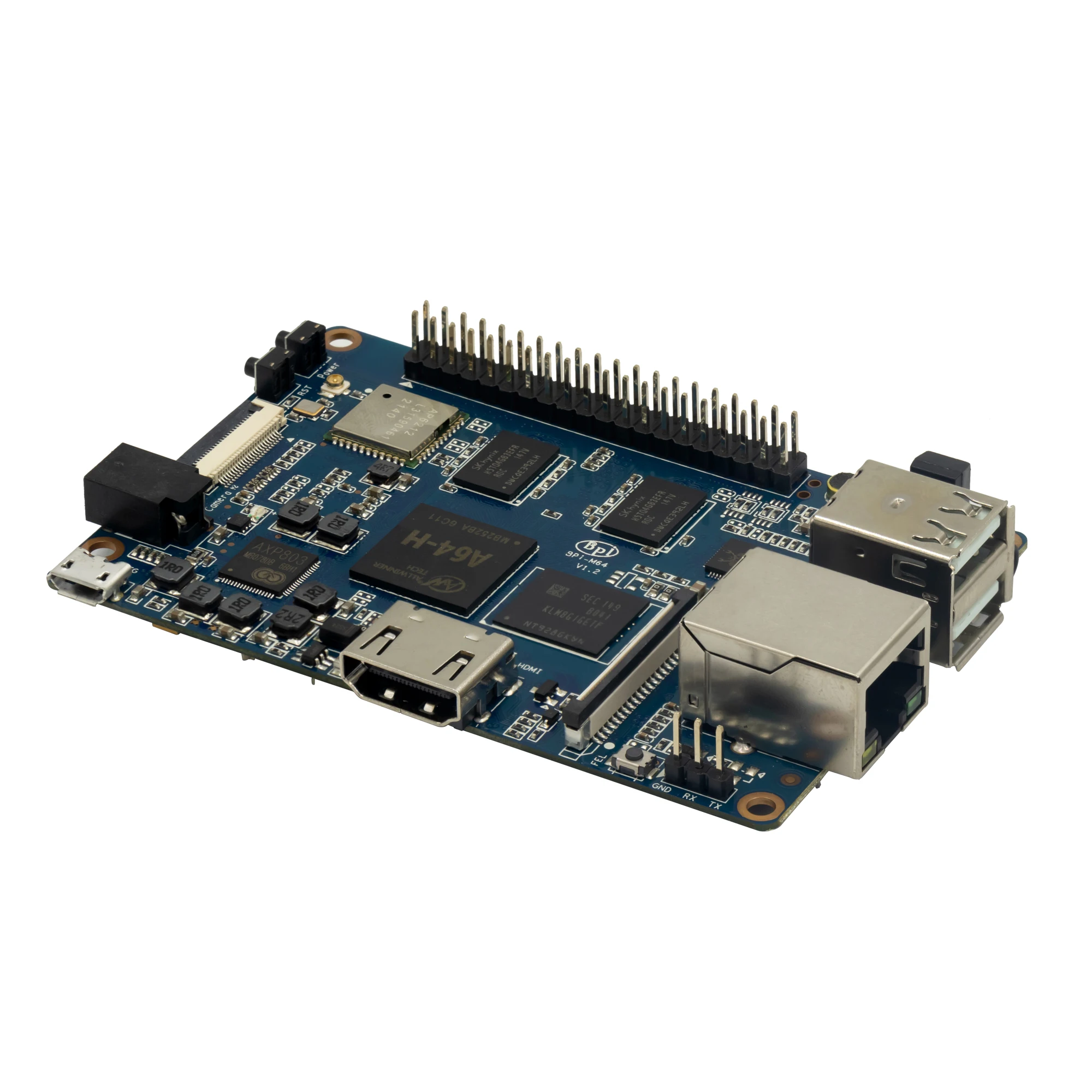 Imagem -05 - Banana pi Bpi-m64 com Caixa de Metal Adaptador de Energia Mediatek Mt7622 Dual-core gb Ddr3 Suporte Wifi bt Poe Linux Raspberry pi